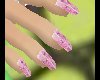 ~F~ Pink flower Nails