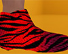 Red Tiger Stripe Slippers (M)