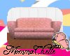 flower couch pink white