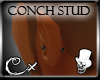 [CX]Conch stud black L