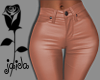 Leather Jeans - Nude
