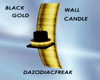 Black Gold Wall Candle