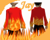 flaming hoodie