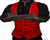 Red Black Shirt Vest