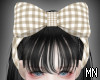 Gingham bow ♡ brown