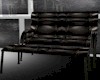 (T) Black Leather Bench