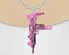 pink lv uzi necklace