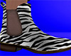 White Tiger Stripe Chelsea Boots (M)