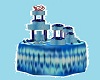 blue wedding cake 