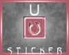 Letter U-1 Sticker *me*