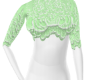 mint green ruffle shirt