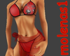 *M* Red Bikini&Bandeaus