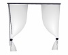 White with Blue Curtain