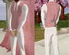 Off White and Coral Suit
