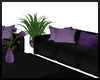 Black/Purple Sofa Set V3
