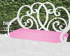TC. Pink Wedding Bench