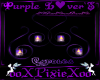 purple lovers wall candl