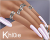 K light pink vday nails