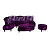 red purple wolf couch