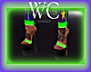 NEON GLO LIME HEELS+TAT