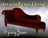 Antique Chaise Red
