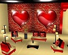 Red Heart Sofa Set