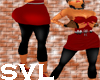 SVL*Red Dress/Blk Capri