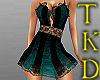 Sexy Teal Striped Dress