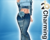 blue flower jeans