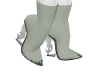 Boots Green YS Silver