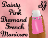 Pink french w/ diamonds