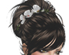 *T* Flower bun hair blk