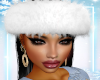 Alba White Fur Headband
