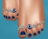 Blue Toe W Diamonds