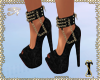 ![T] Black Lace Heels
