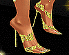 Sexy leaves gold shoes