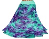 Teal Purple Grunge Skirt