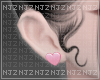 ⍨ heart earrings pink