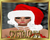 Xmas red fur hat wh hair