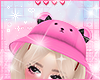 pink teddy hat e