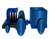 Blue Animated Tractor