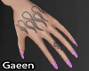 G. nails pink + tattoo