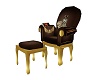 Brown Gold Reading Chair