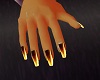 Gold long fingernails