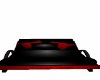 Red and black love bed