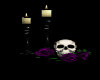 Skull Pink Rose Candles