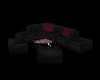 Leater Sofà Black&Red