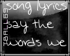 Song Lyric Text
