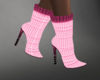 Pink Knit Boots