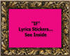 "IF" Lryics sticker